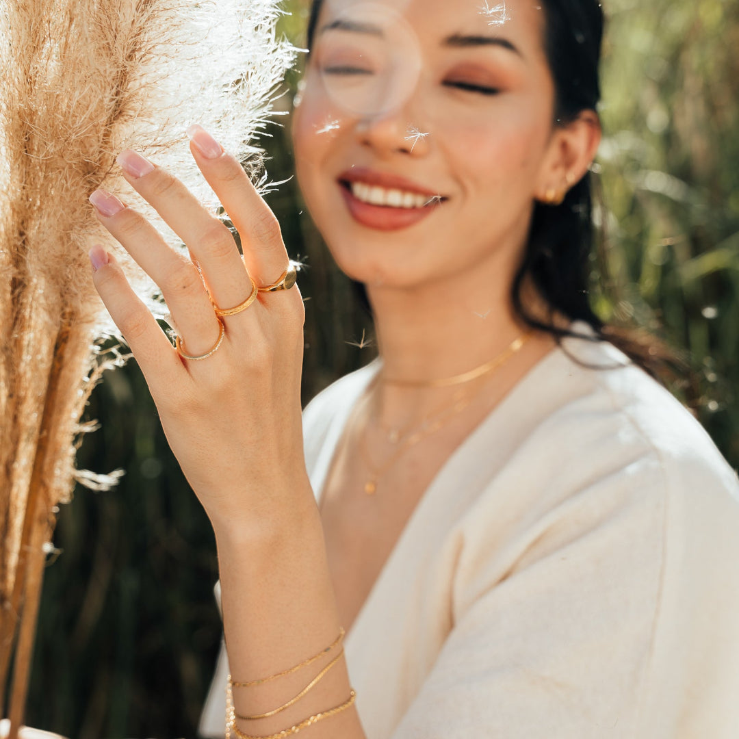 Vintage Stacking Band Ring | Gold